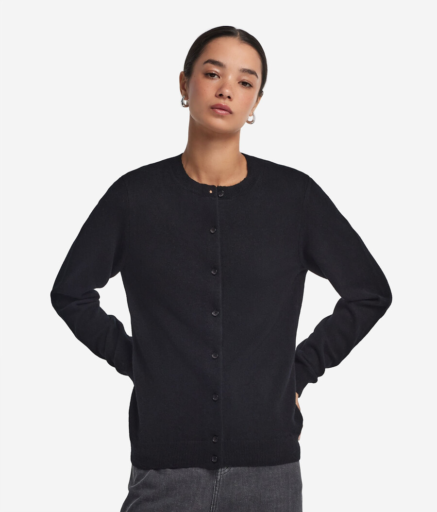 cardigan girocollo in cashmere ultra morbido