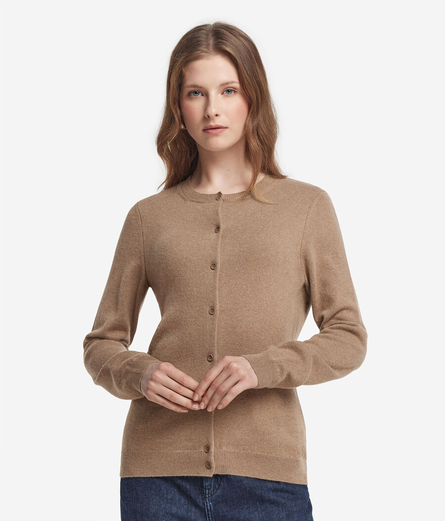 cardigan girocollo in cashmere ultra morbido