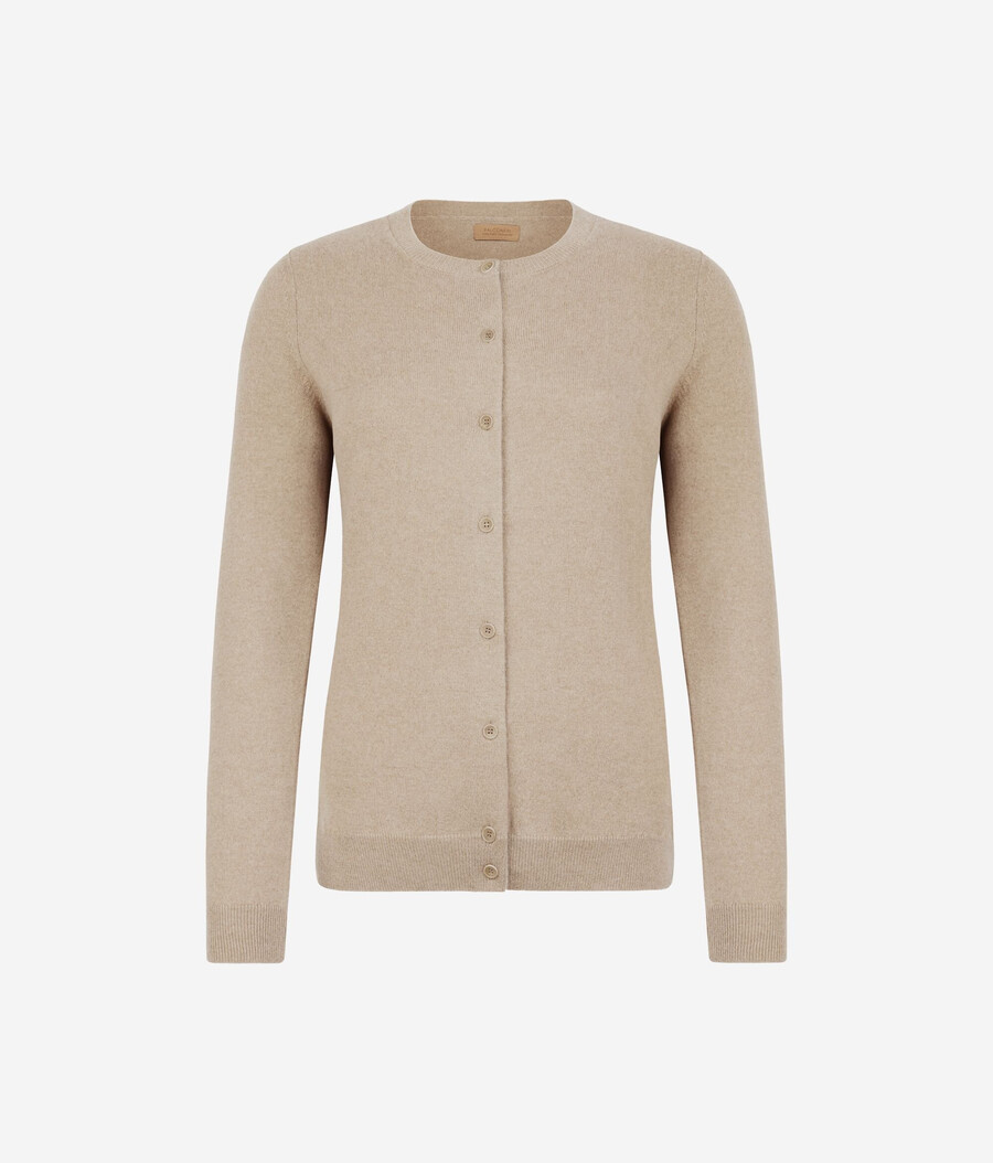 cardigan girocollo in cashmere ultra morbido