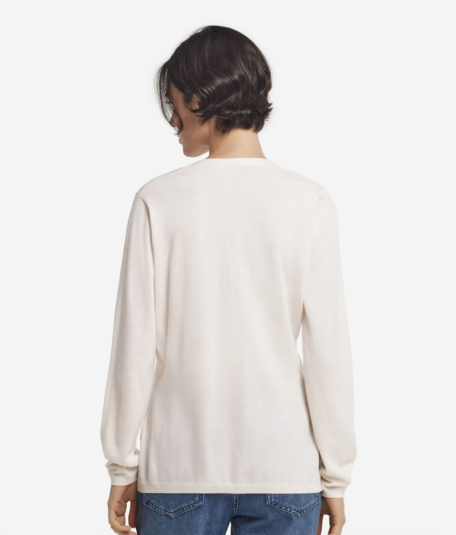 cardigan con scollo a v in cashmere ultrafine