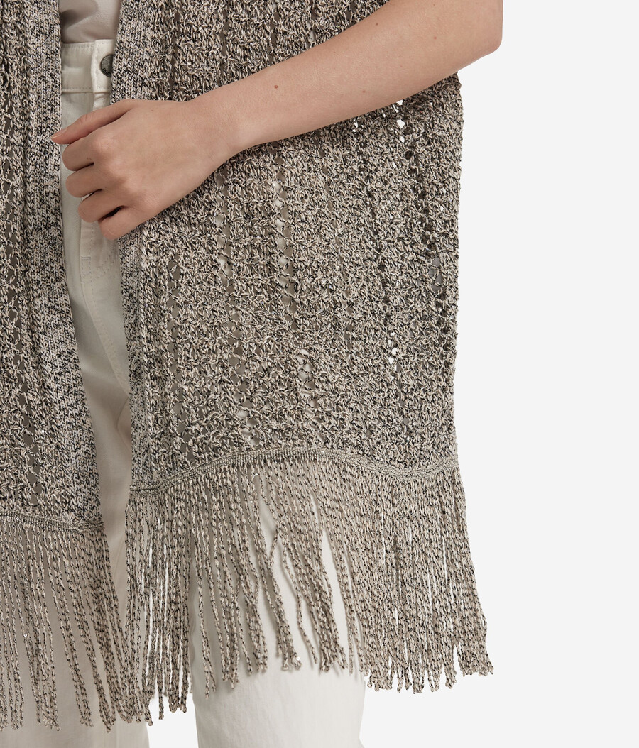 kimono traforato con paillettes