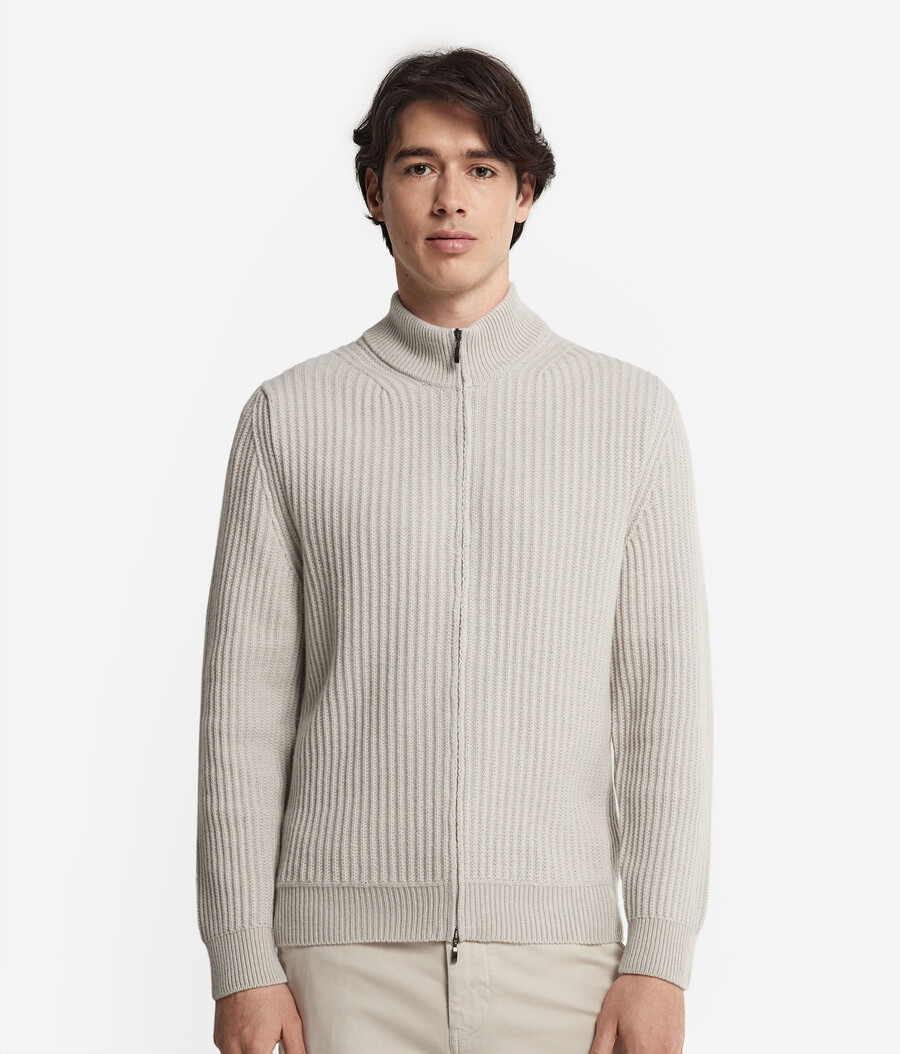 cardigan in cashmere ultra morbido a coste