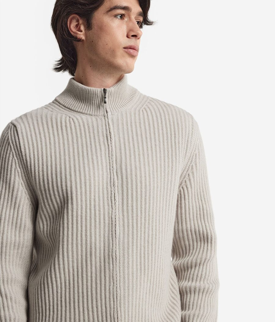 cardigan in cashmere ultra morbido a coste