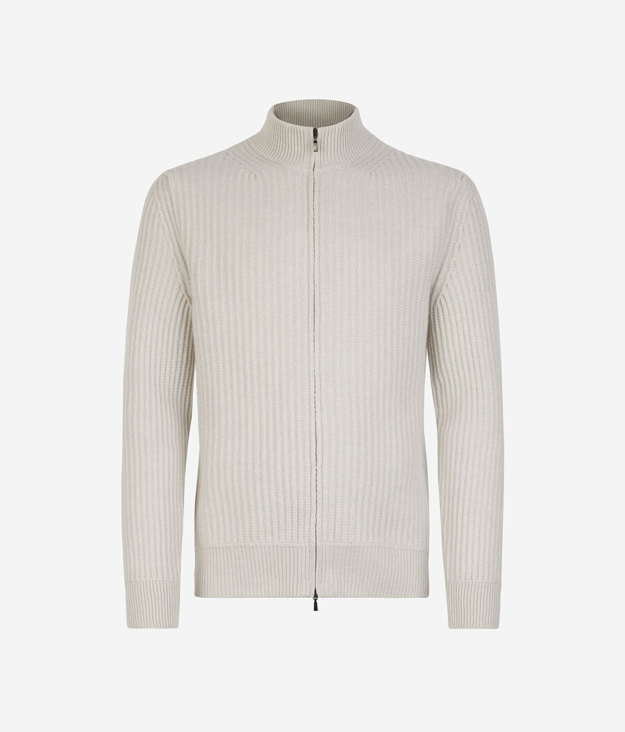 cardigan in cashmere ultra morbido a coste