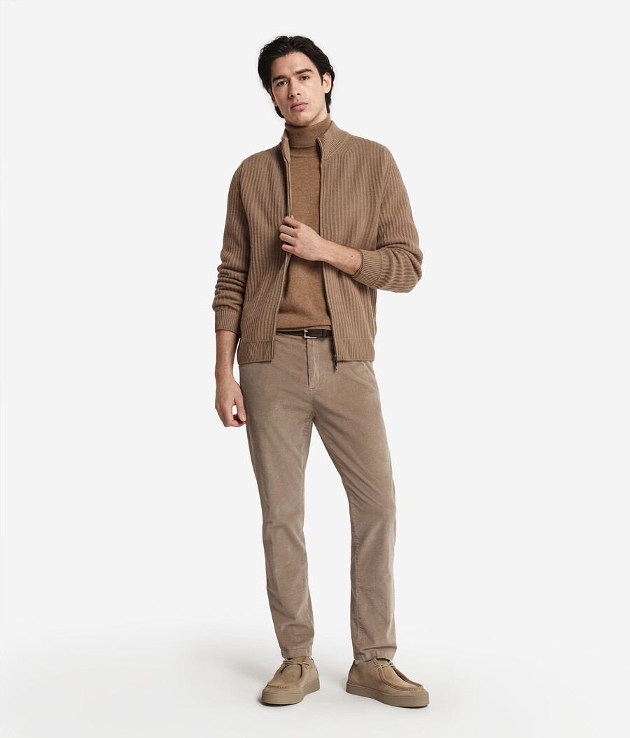 cardigan in cashmere ultra morbido a coste