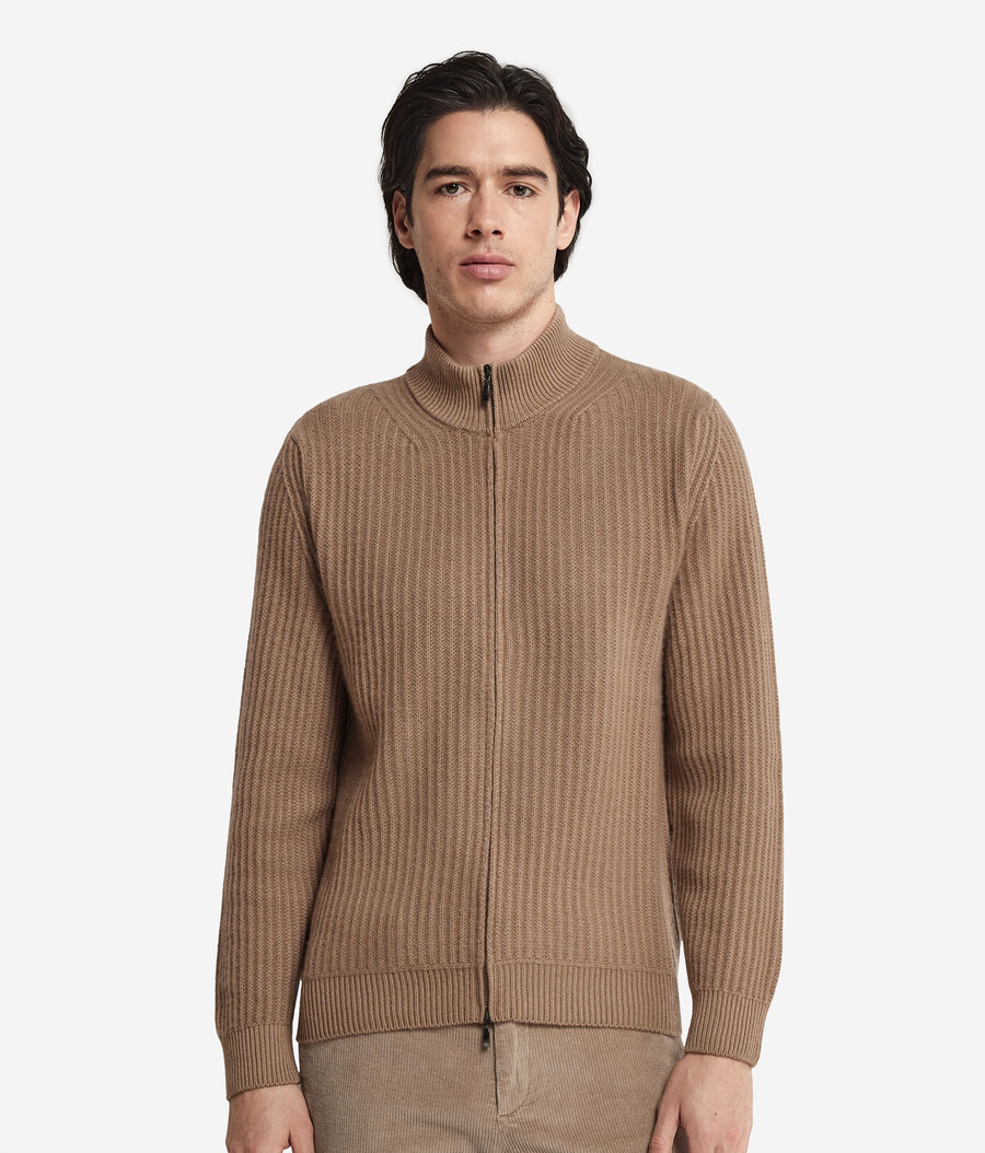 cardigan in cashmere ultra morbido a coste