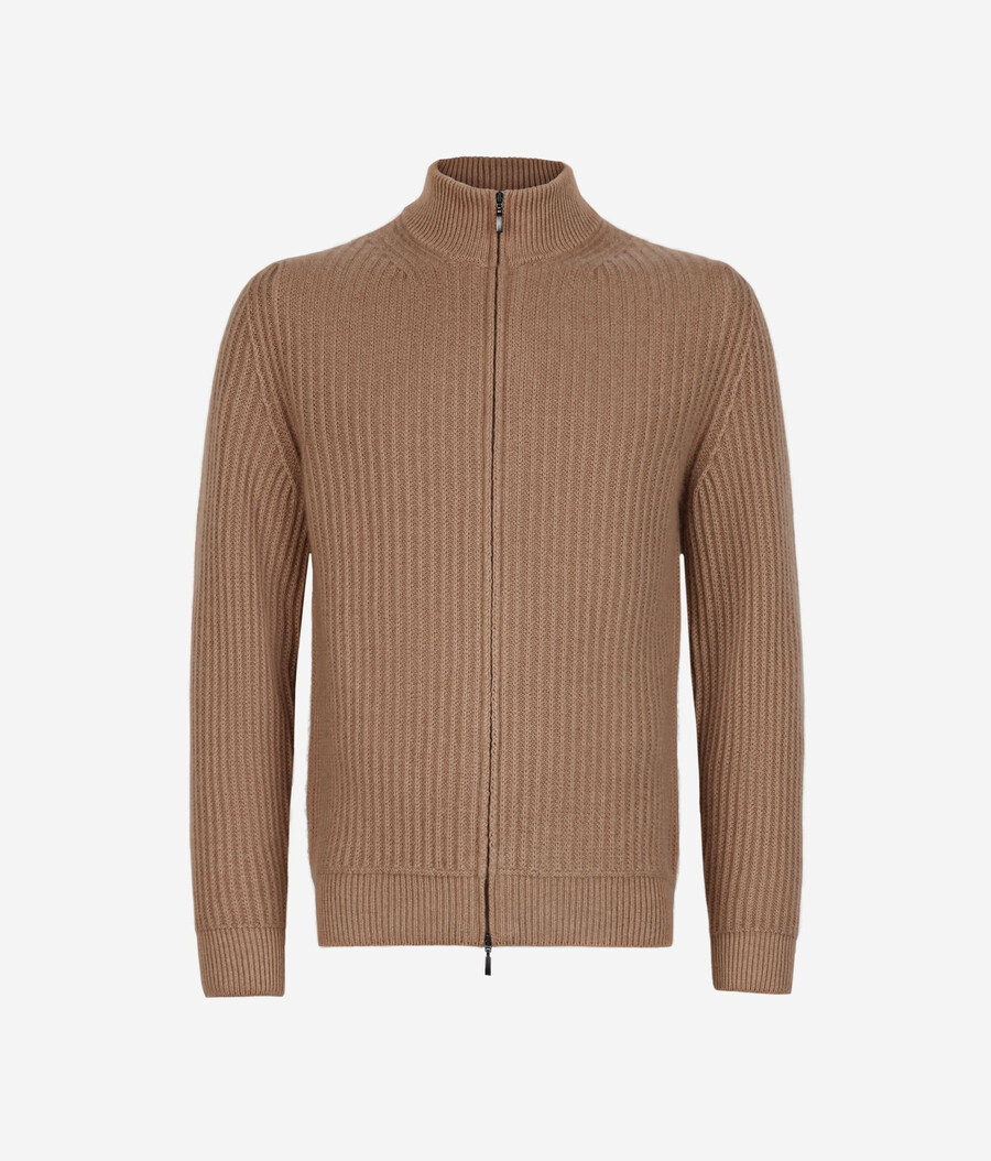 cardigan in cashmere ultra morbido a coste