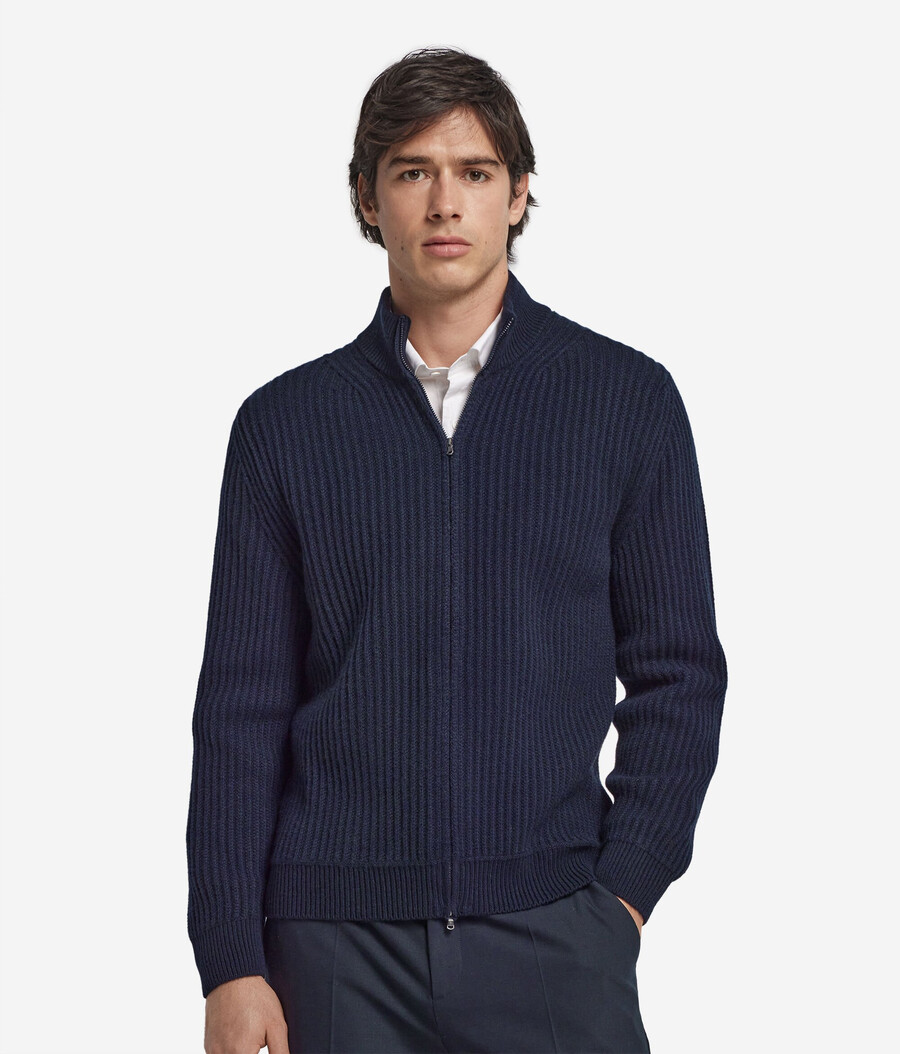 cardigan in cashmere ultra morbido a coste