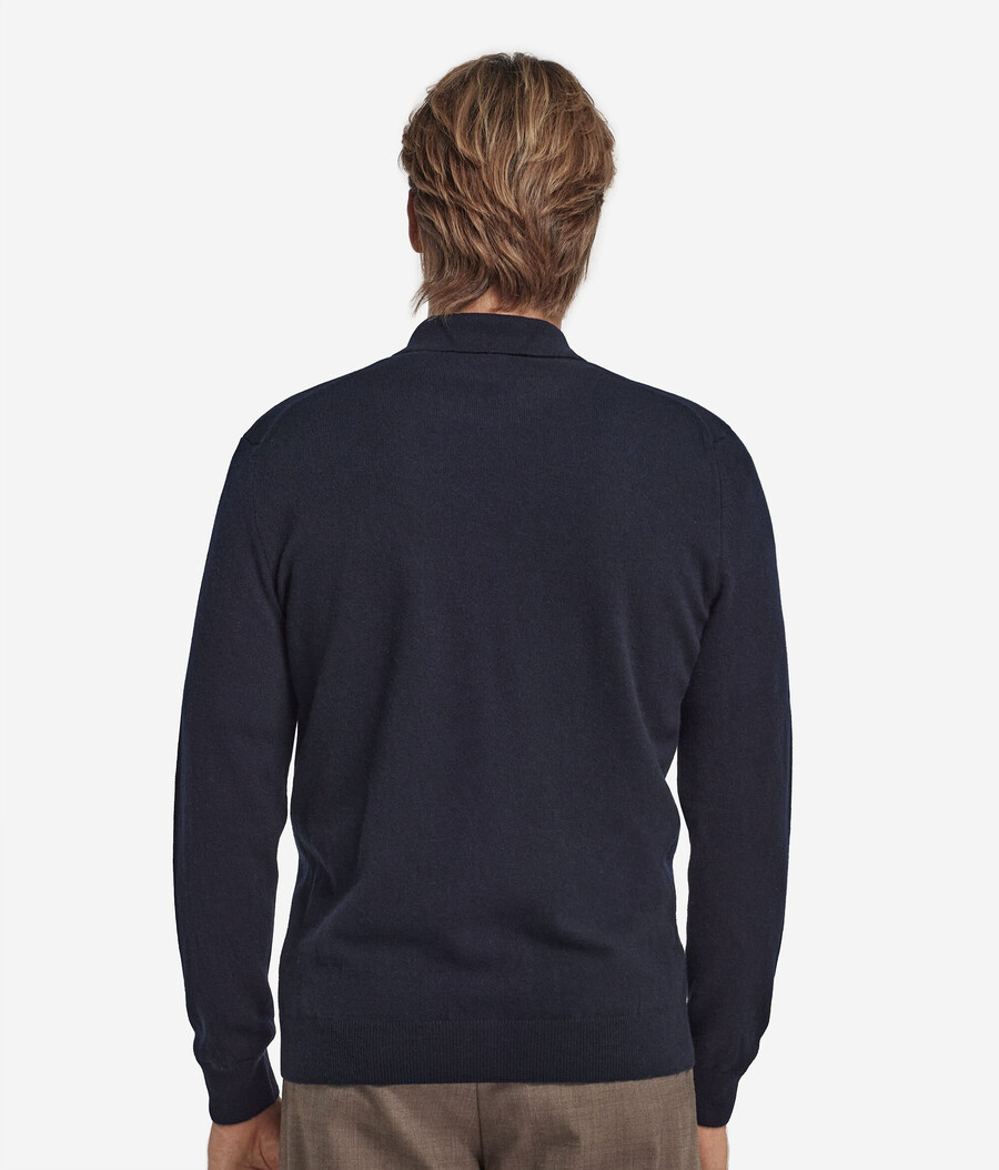 camicia con cerniera in cashmere ultra morbido