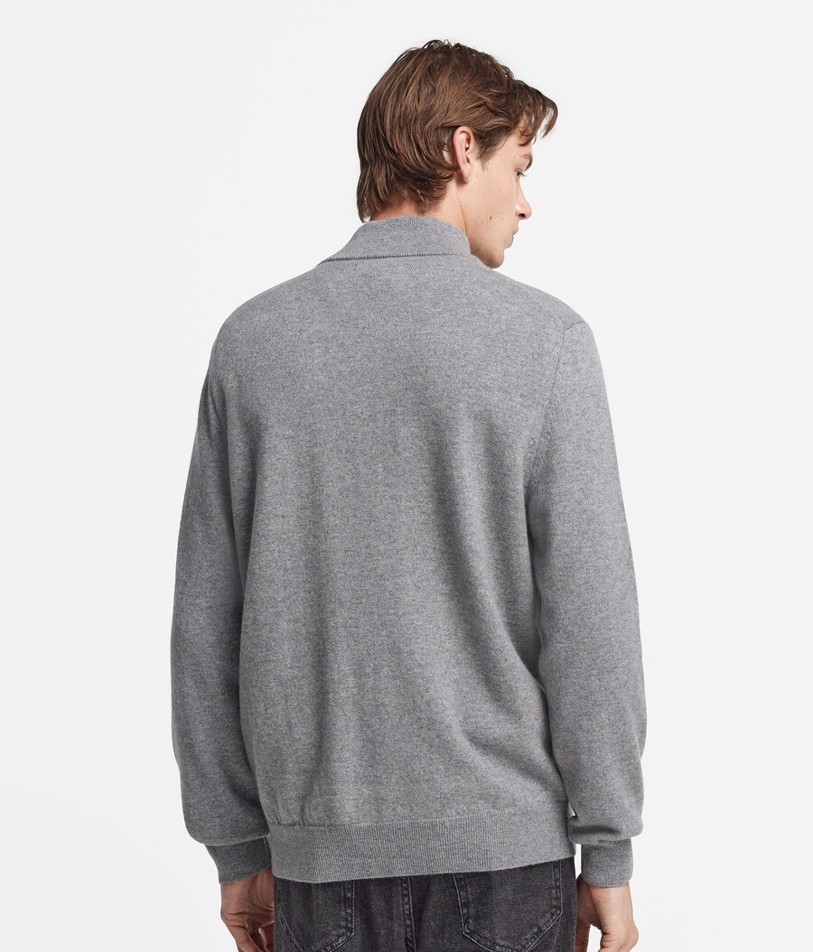cardigan con zip intera in cashmere ultra morbido