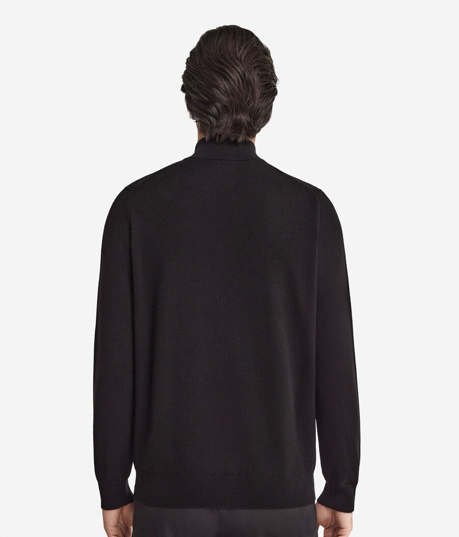 cardigan con zip intera in cashmere ultra morbido