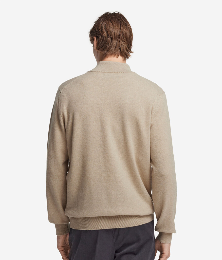 cardigan con zip intera in cashmere ultra morbido