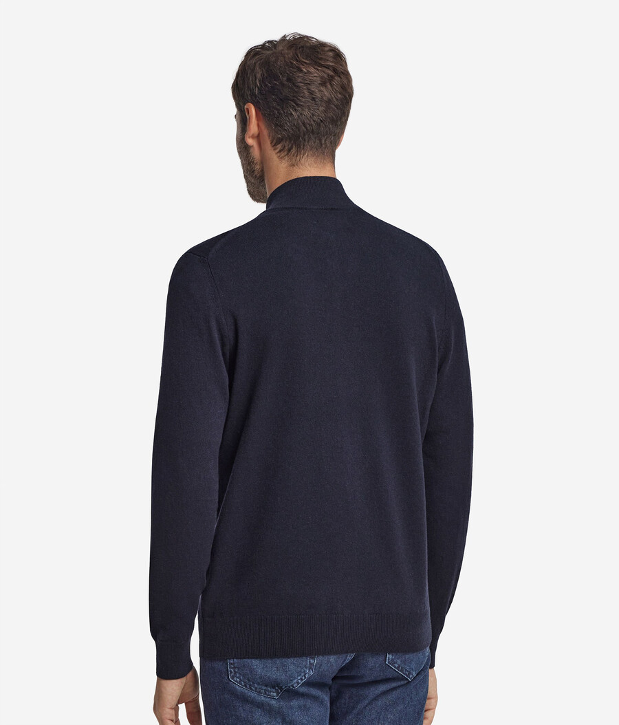 cardigan con zip intera in cashmere ultra morbido