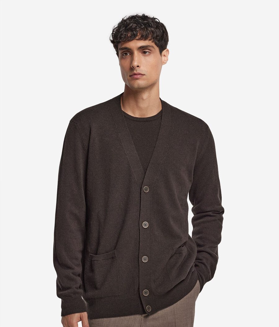 cardigan in cashmere ultra morbido con bottoni