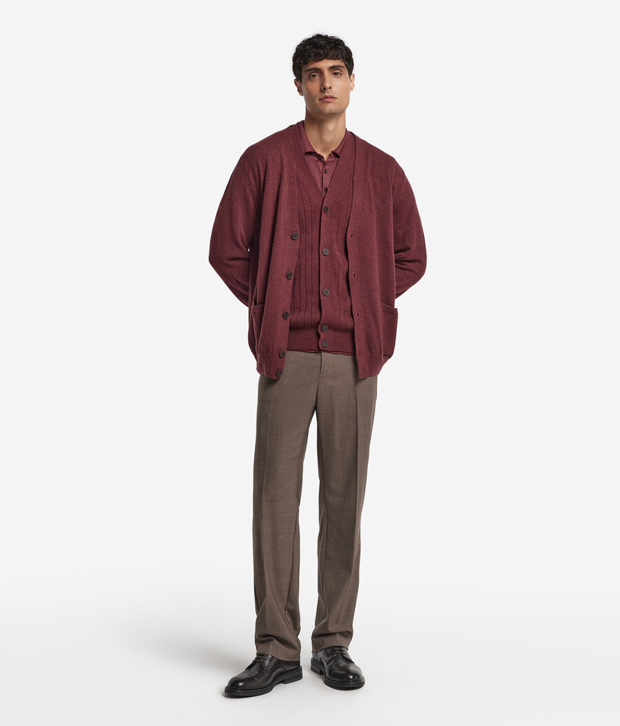 cardigan in cashmere ultra morbido con bottoni