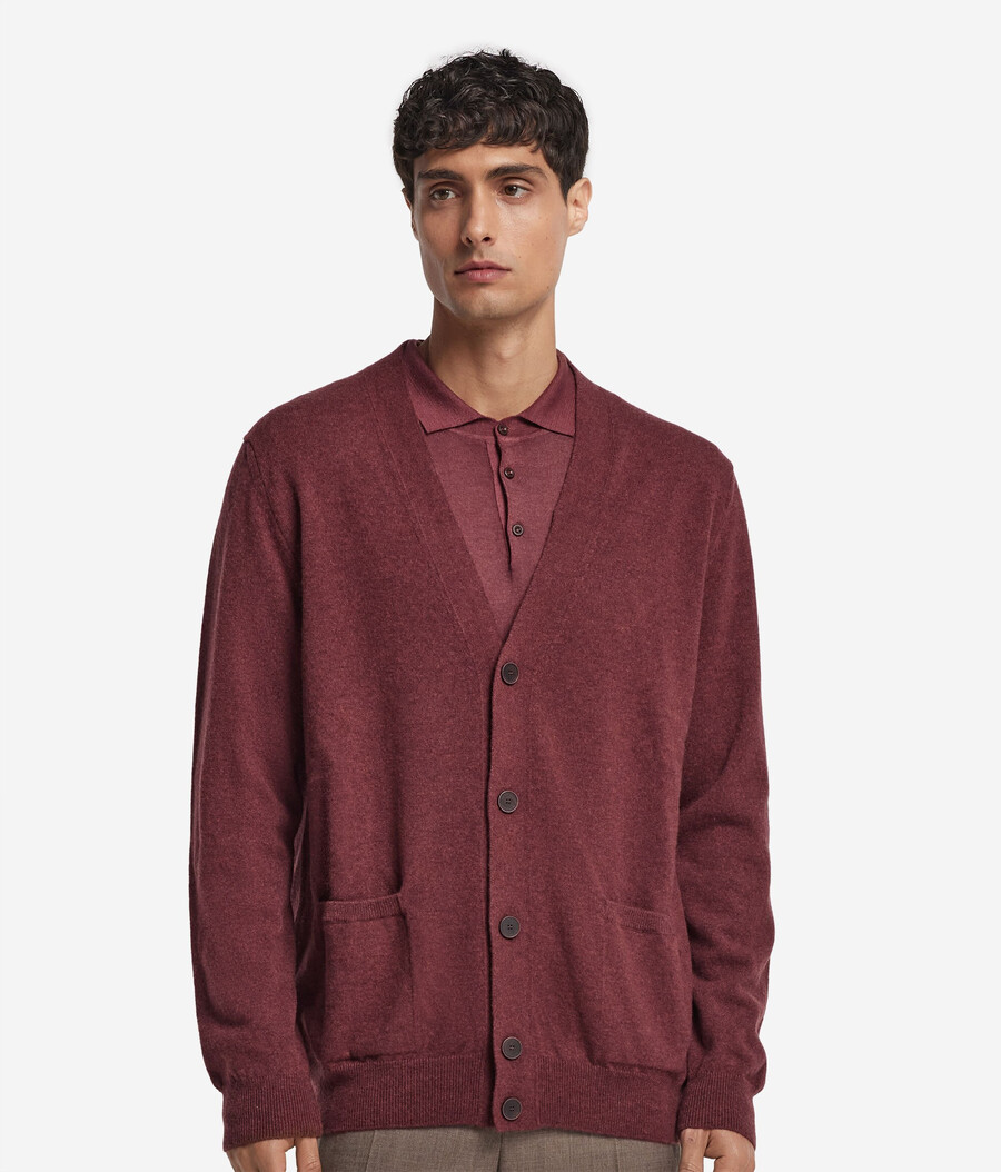 cardigan in cashmere ultra morbido con bottoni