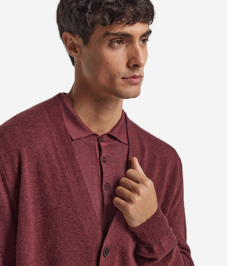 cardigan in cashmere ultra morbido con bottoni