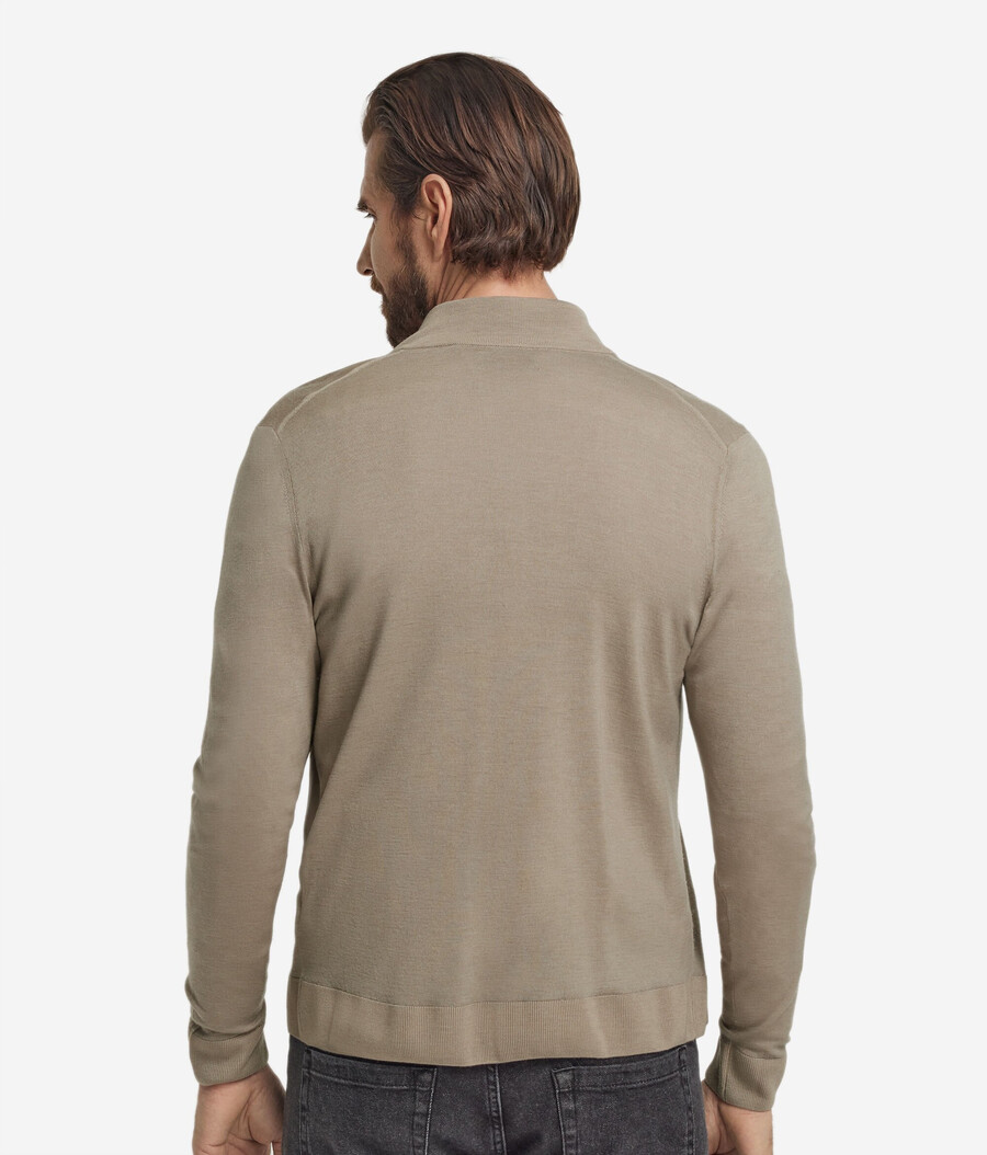 cardigan in cashmere con cerniera