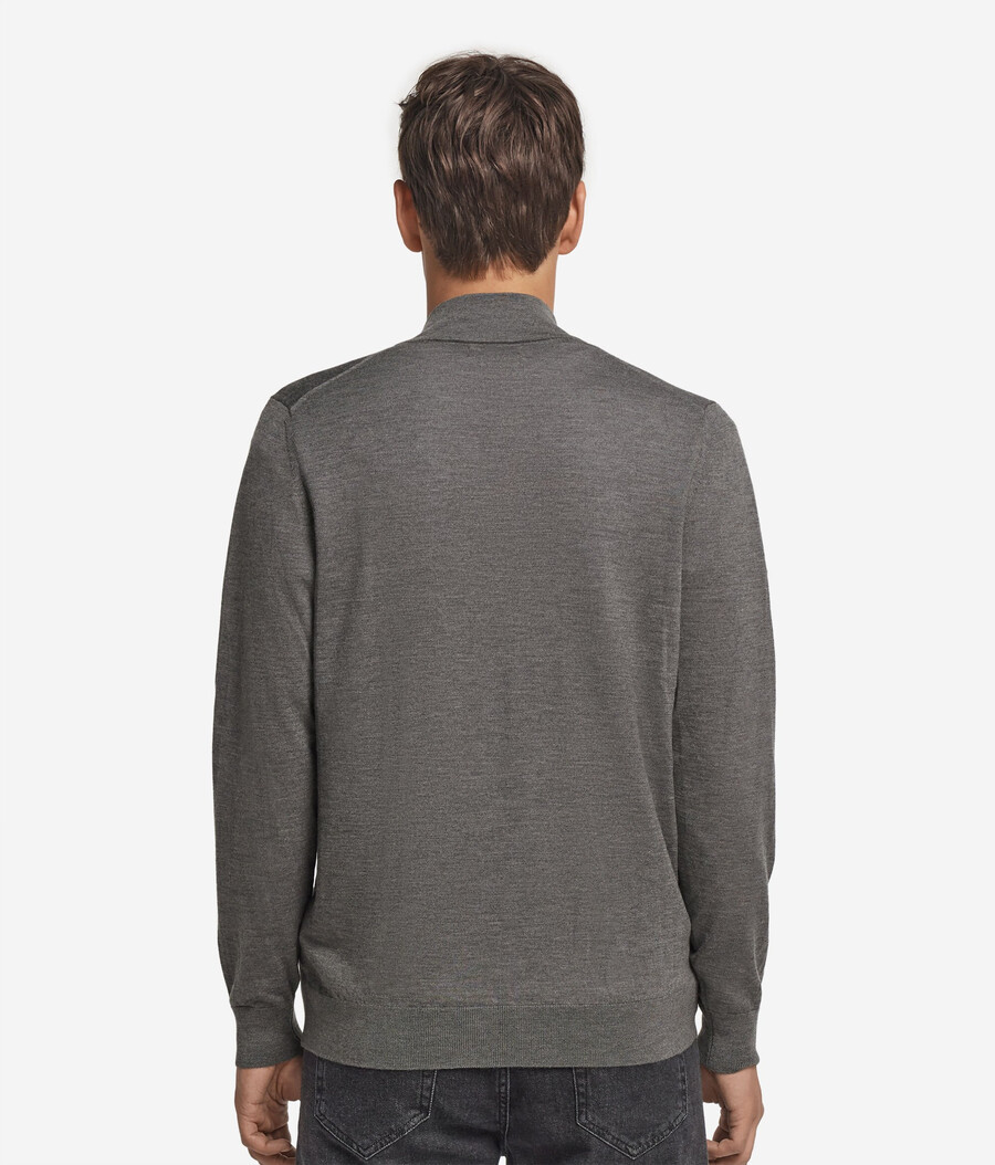 cardigan in cashmere con cerniera