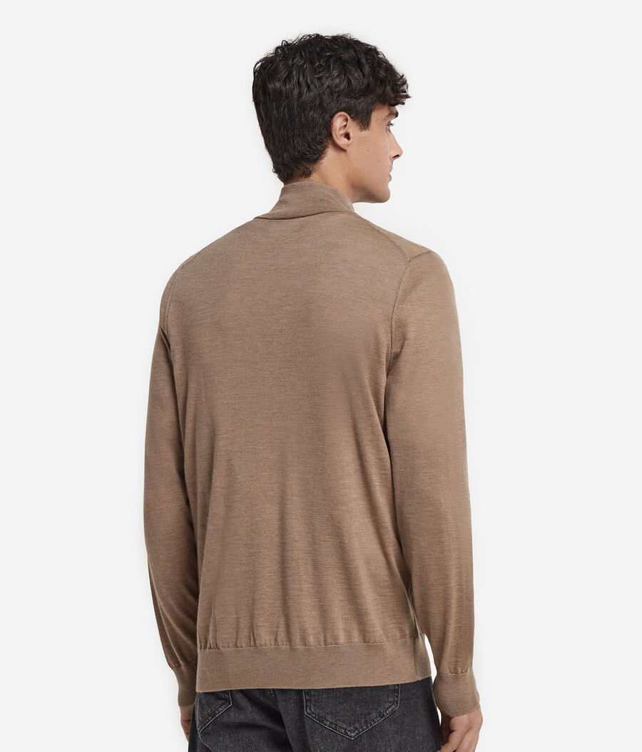 cardigan in cashmere con cerniera