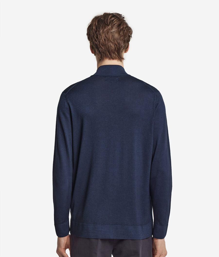 cardigan in cashmere con cerniera