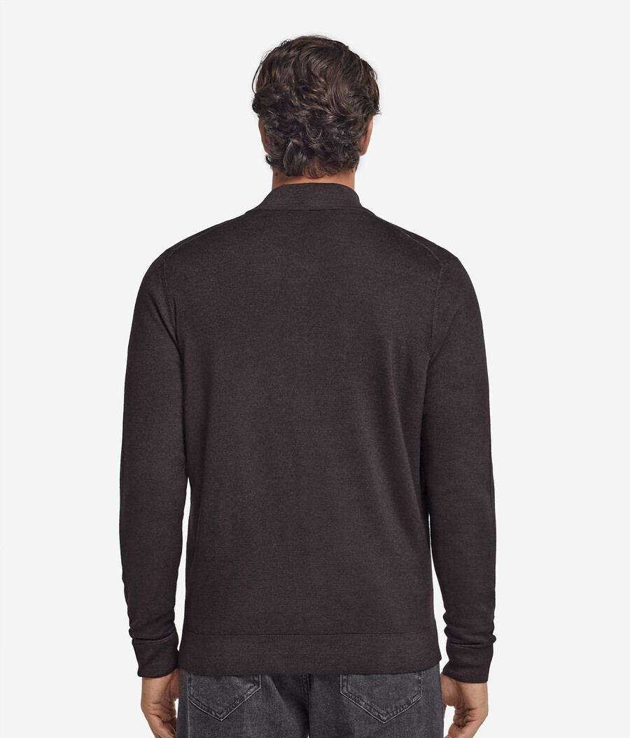 cardigan in cashmere con cerniera