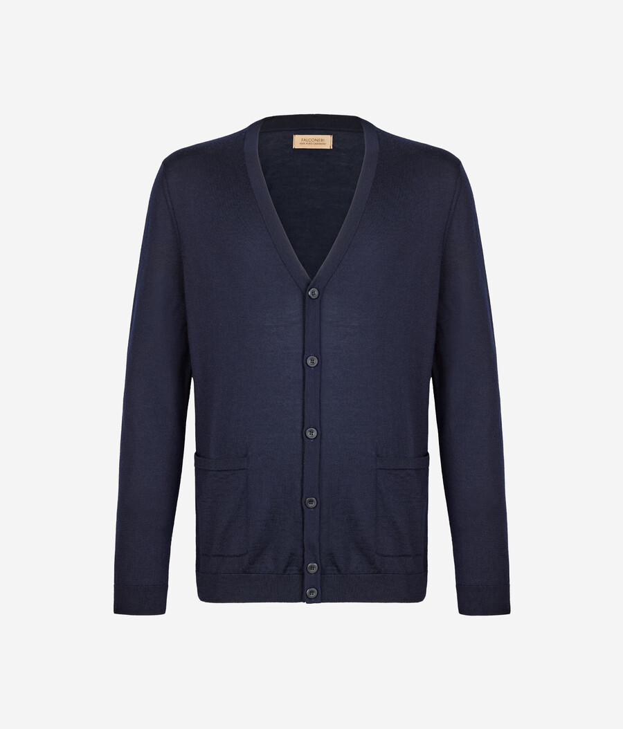 cardigan in cashmere con bottoni