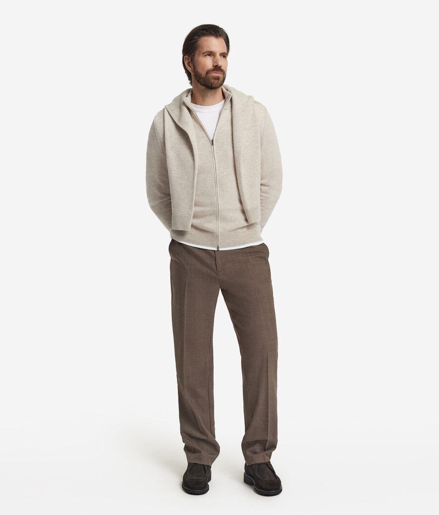 cardigan con cerniera in cashmere ultra morbido