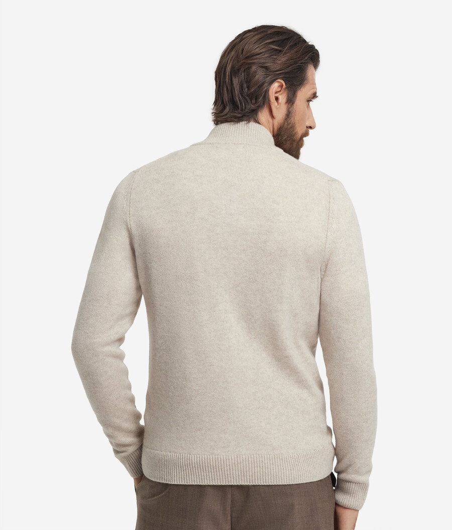 cardigan con cerniera in cashmere ultra morbido