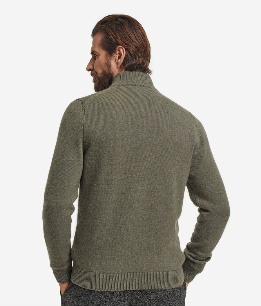 cardigan con cerniera in cashmere ultra morbido
