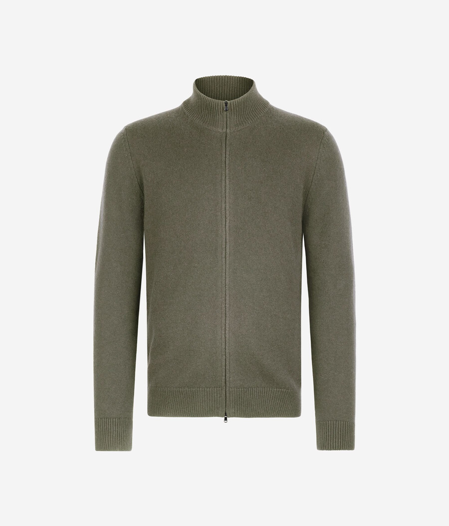 cardigan con cerniera in cashmere ultra morbido