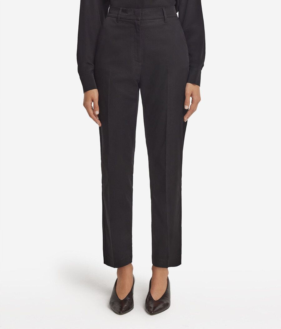 pantaloni a sigaretta con cerniera
