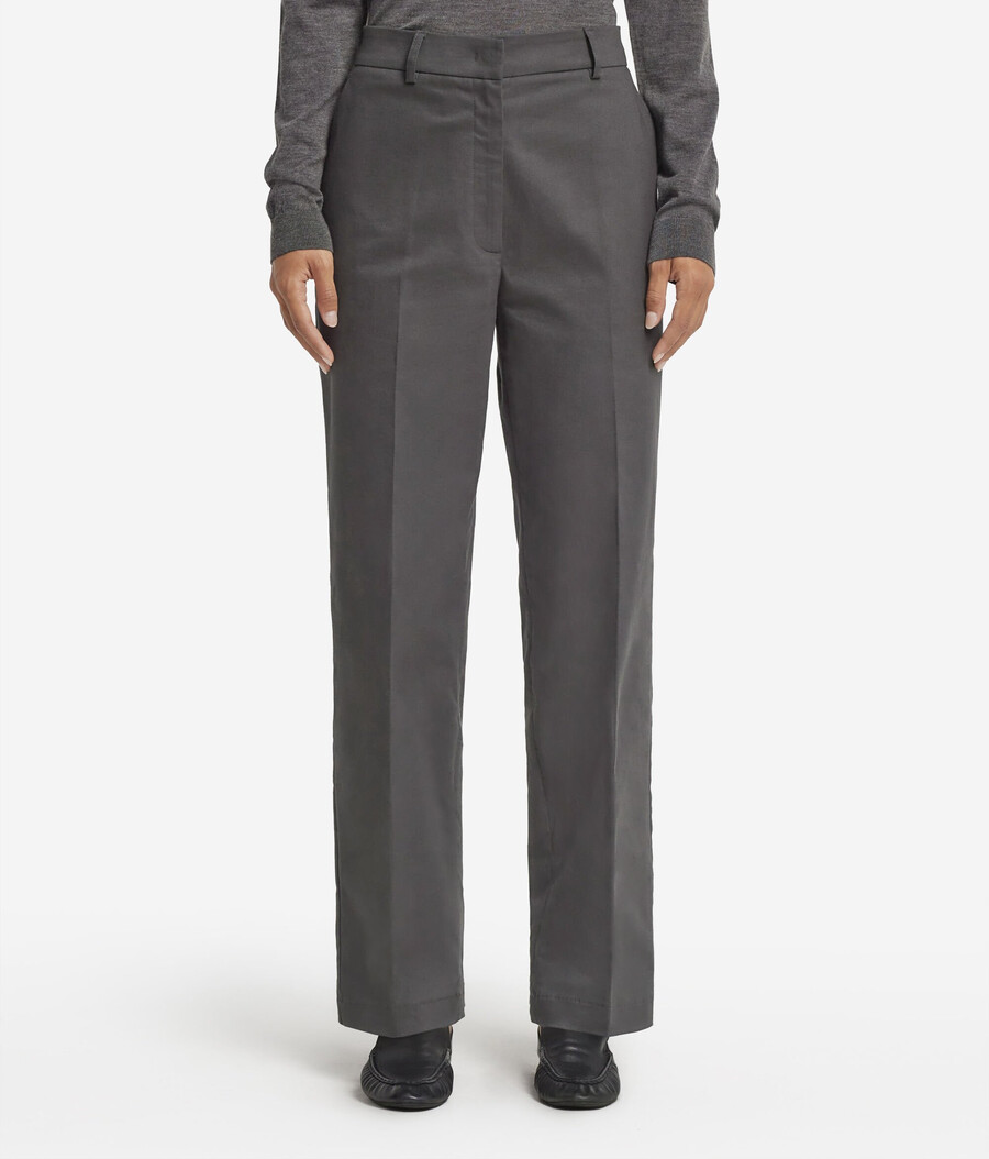 pantaloni a sigaretta in cotone e cashmere