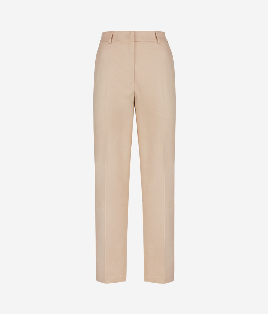 pantaloni a sigaretta in cotone e cashmere