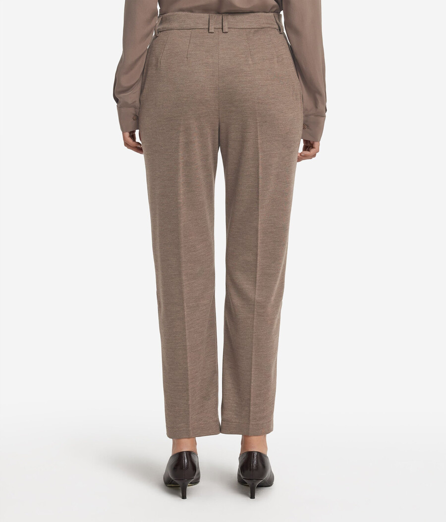 pantaloni a sigaretta in jersey di lana