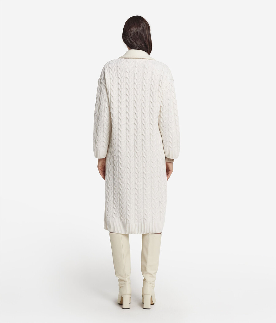 cappotto in cashmere intrecciato