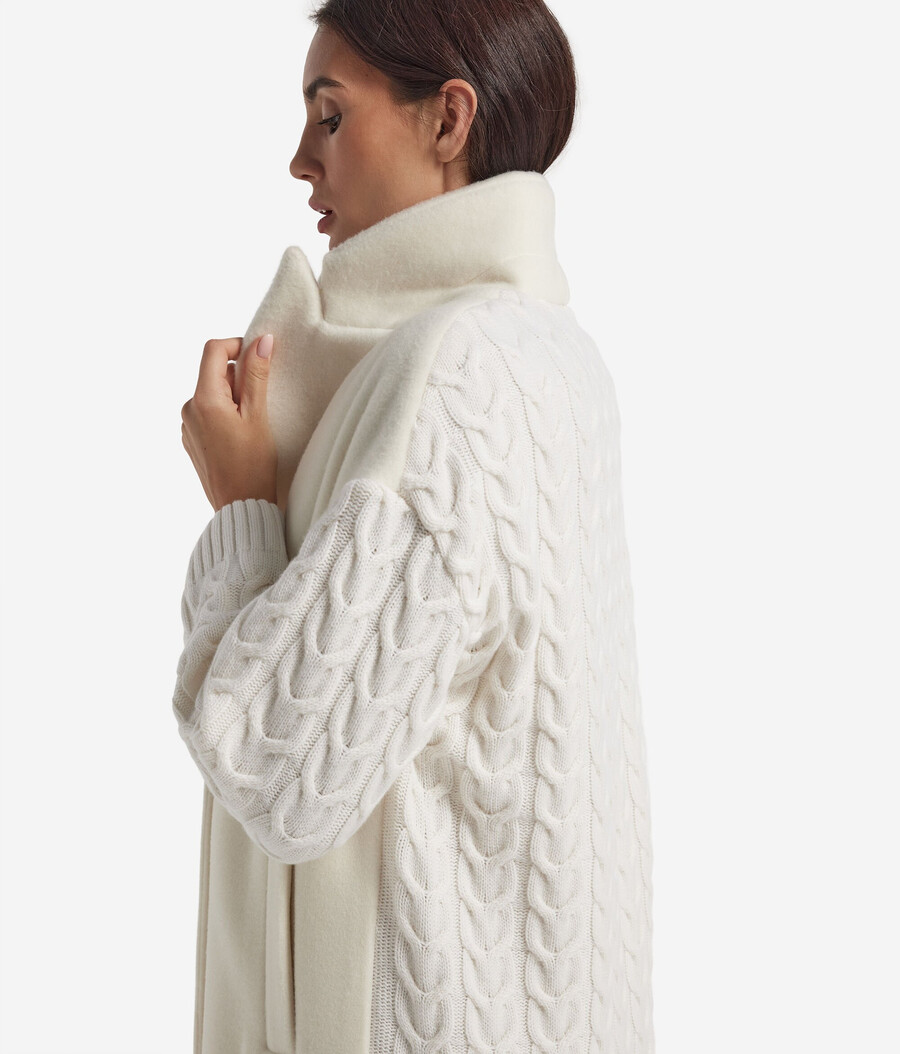 cappotto in cashmere intrecciato