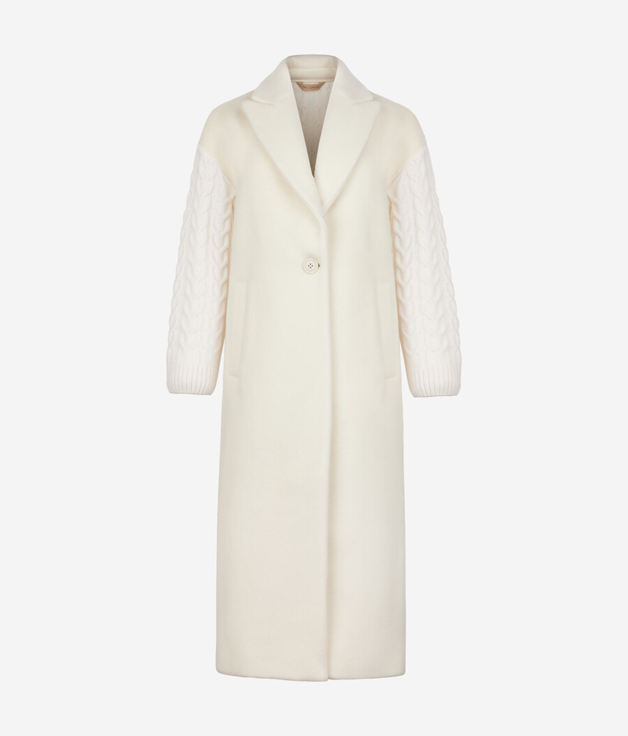 cappotto in cashmere intrecciato