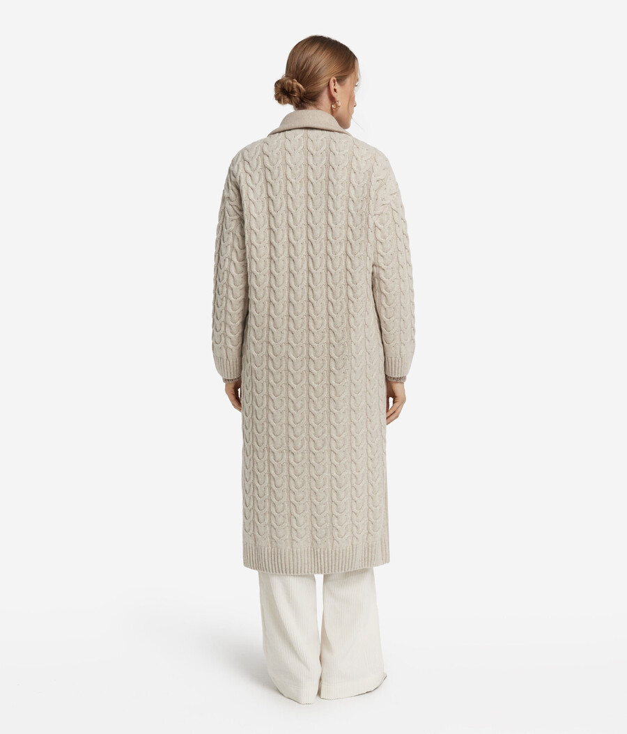 cappotto in cashmere intrecciato