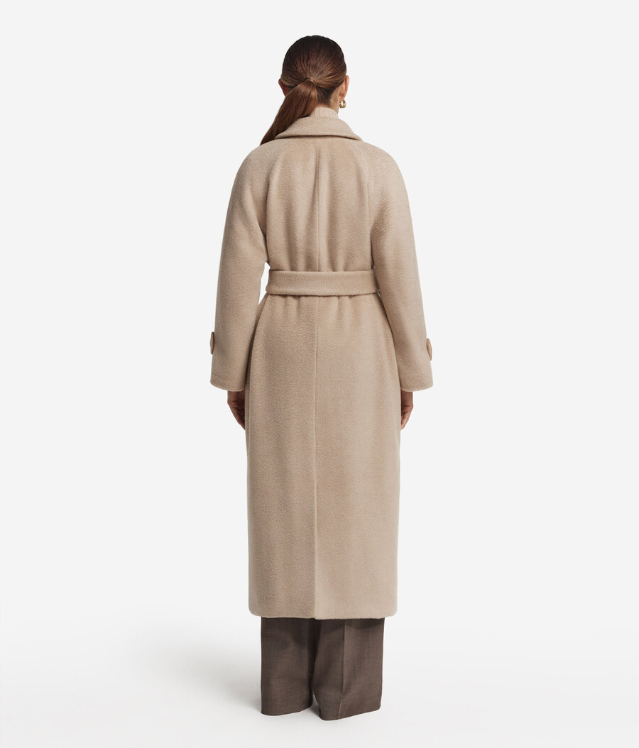 cappotto lungo in tessuto di cashmere