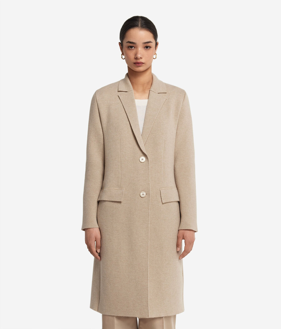 cappotto basic in cashmere ultra morbido