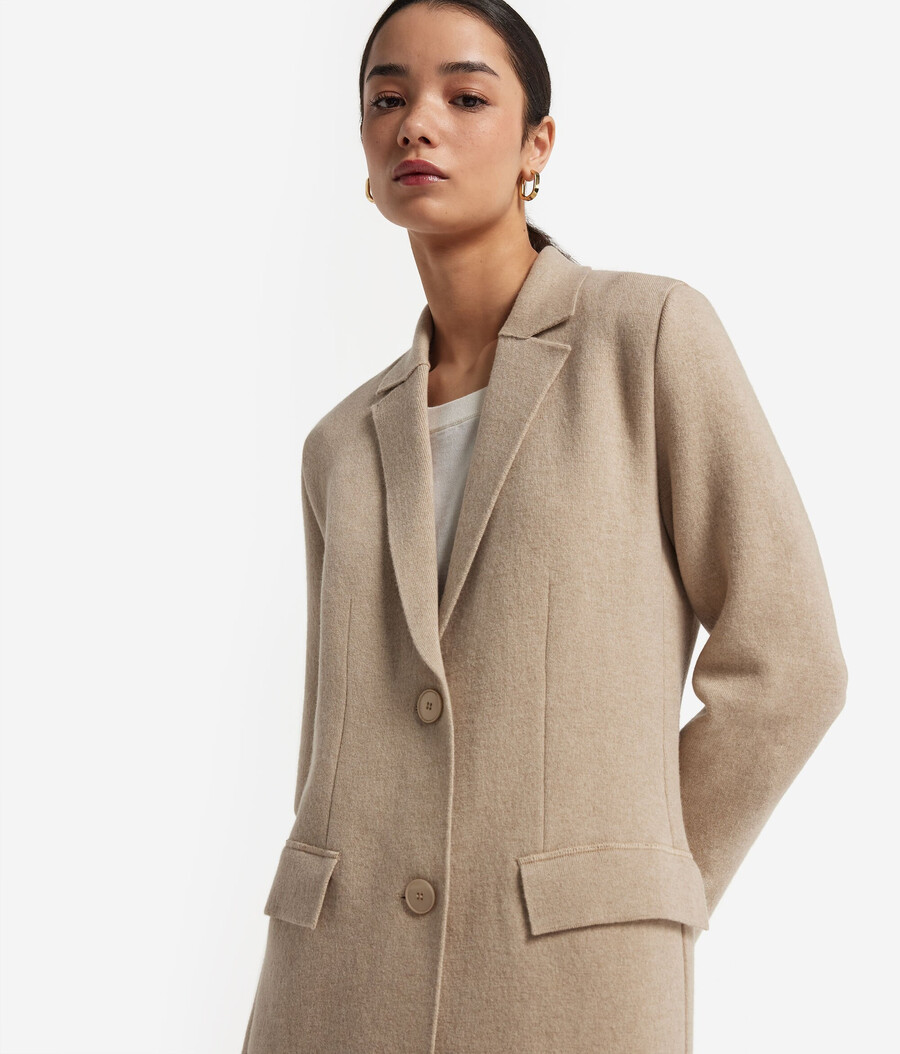 cappotto basic in cashmere ultra morbido