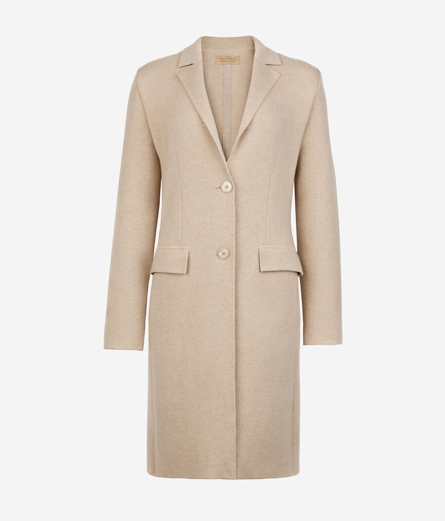 cappotto basic in cashmere ultra morbido