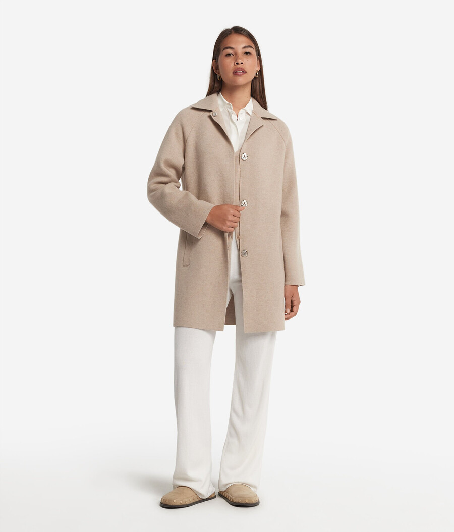 cappotto in cashmere ultra morbido con colletto