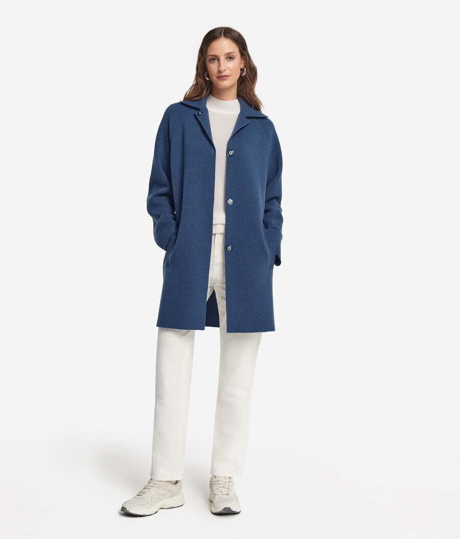 cappotto in cashmere ultra morbido con colletto