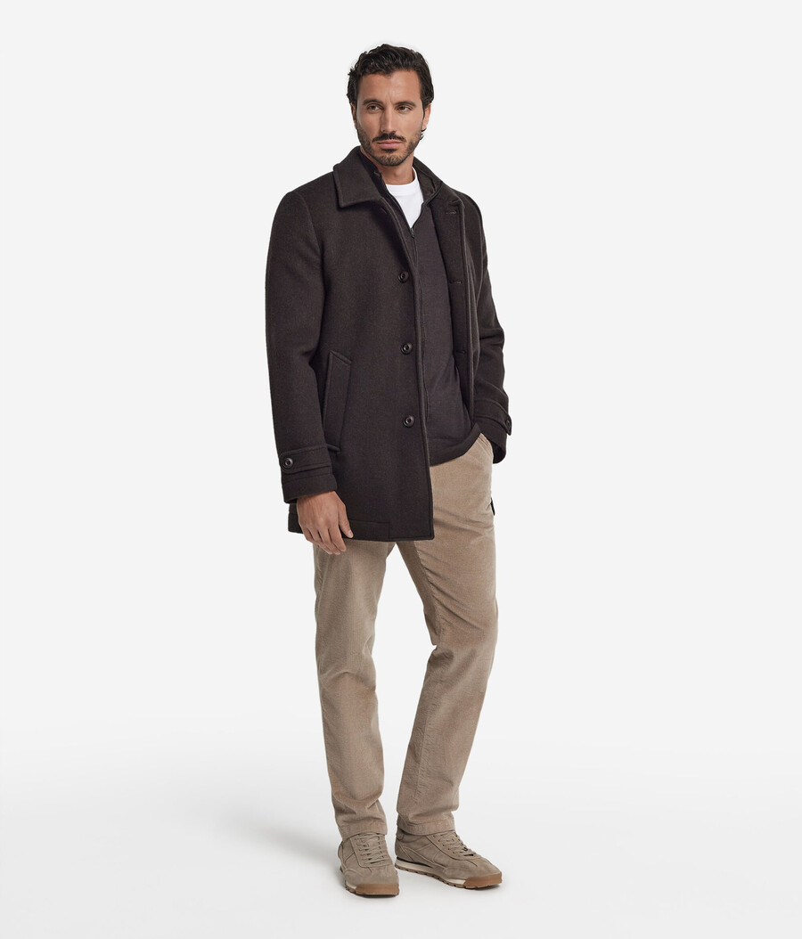 cappotto monopetto in cashmere