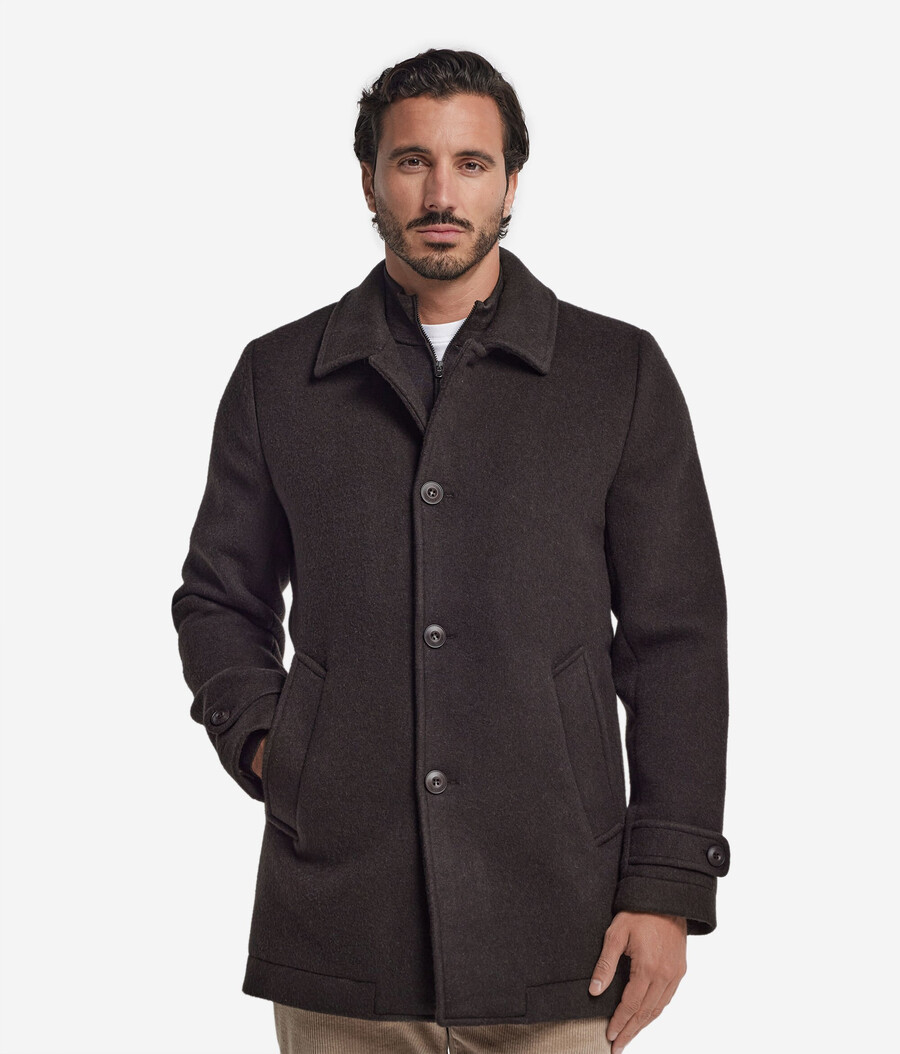 cappotto monopetto in cashmere