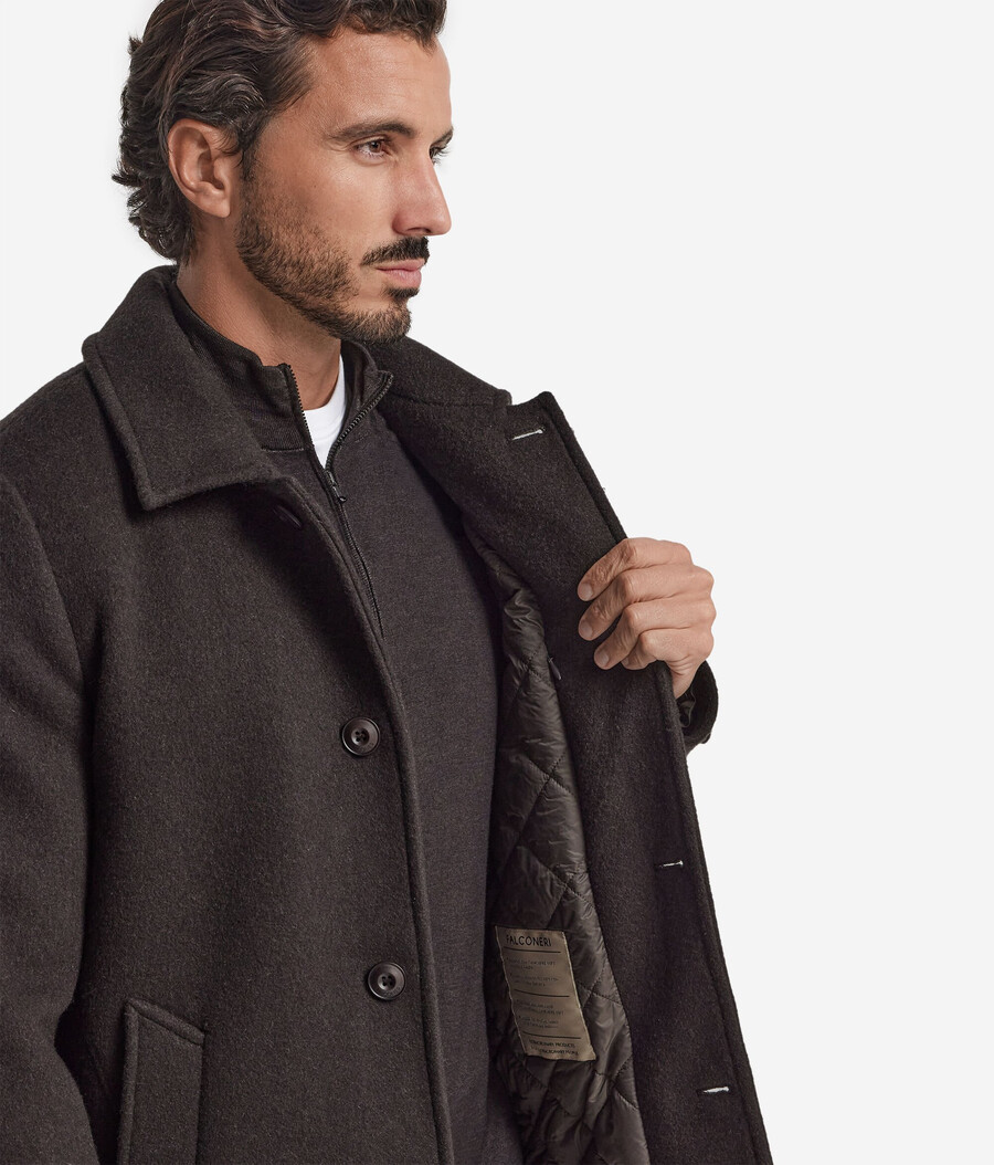 cappotto monopetto in cashmere