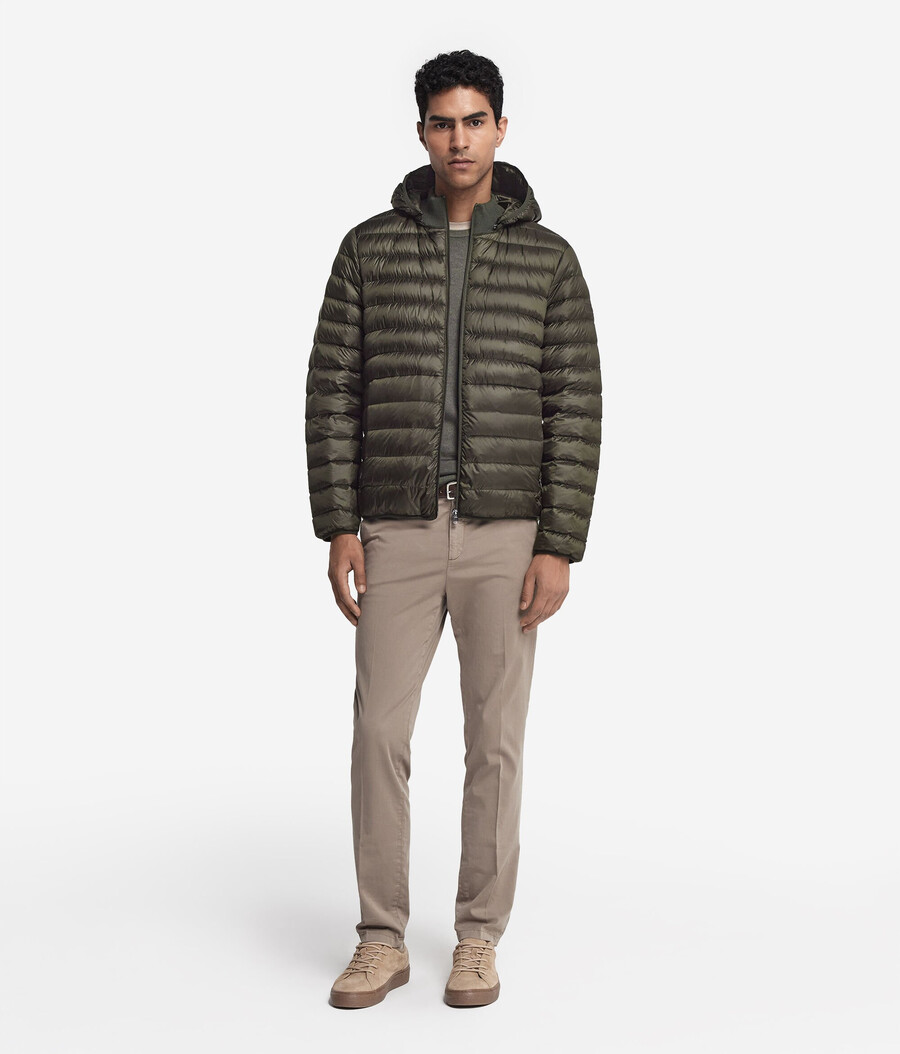 piumino leggero con fodera in cashmere
