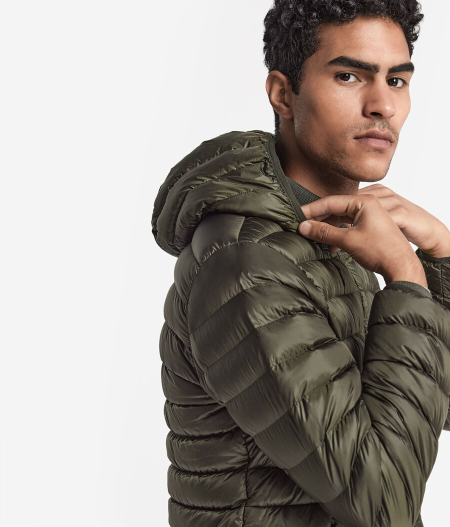 piumino leggero con fodera in cashmere